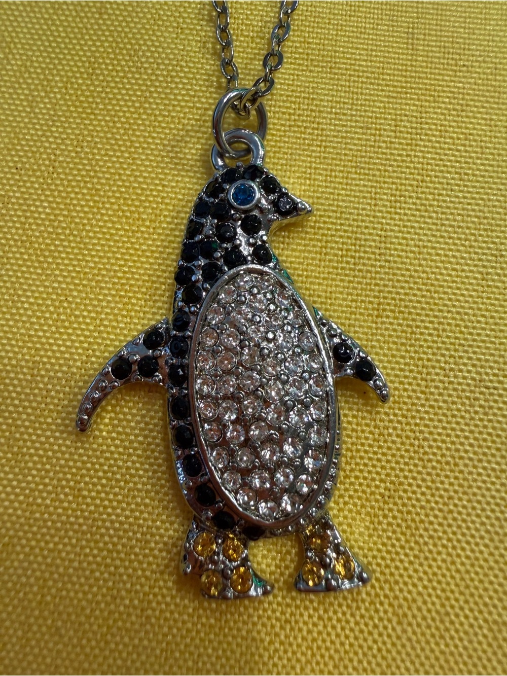 Park Lane Crystal Penguin Pendant Necklace New With Tags